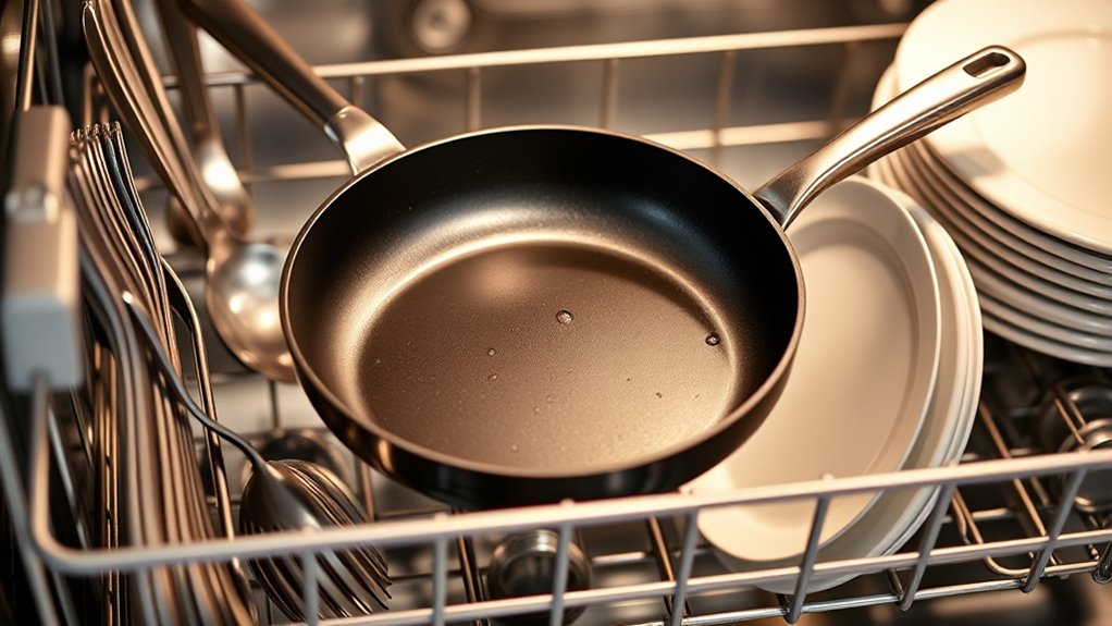 use gentle dishwasher cycle