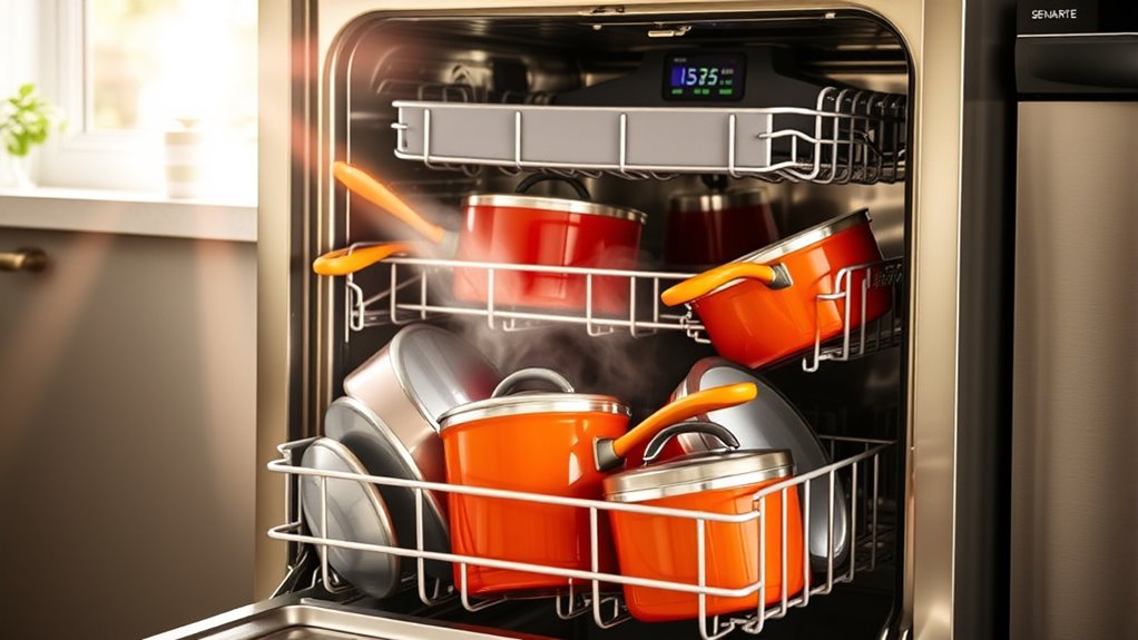 use gentle dishwasher settings